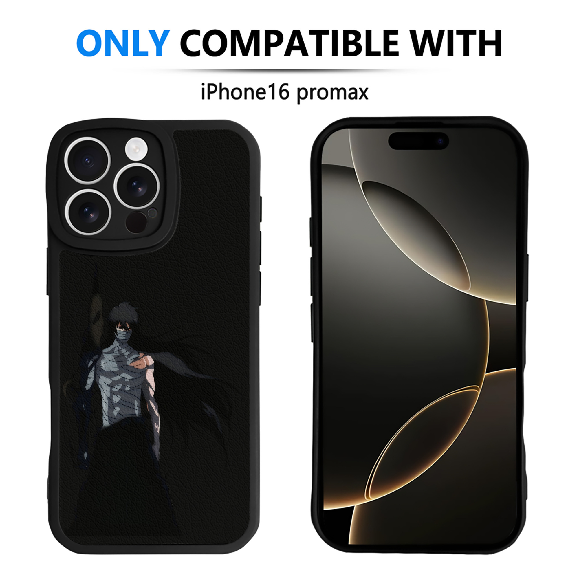 ブリーチ 黒崎一護（くろさき いちご）BLEACH Kurosaki Ichigo 【iPhone 16シリーズ対応】シリコンスマホケース（レザー調） 材質：シリコン